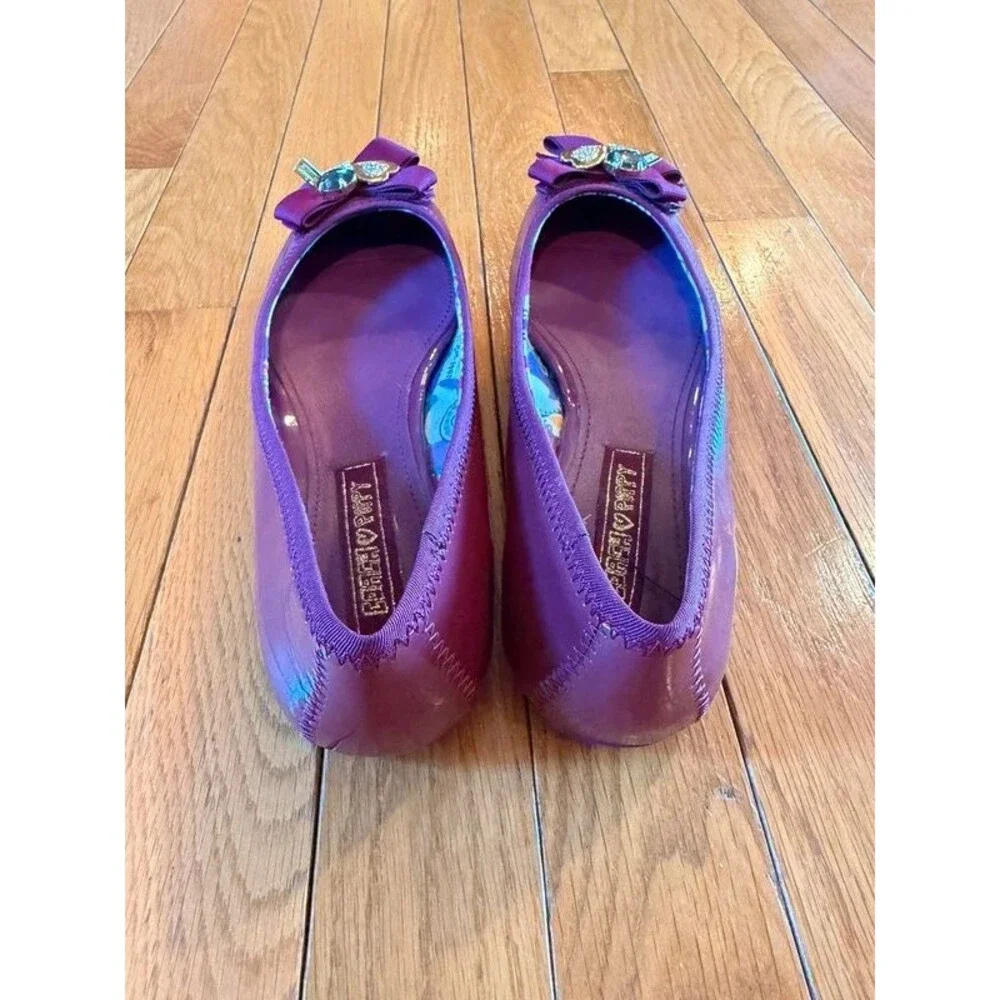 Coach Poppy Caper Violet Patent Leather ballet flats Shoes Sz 8